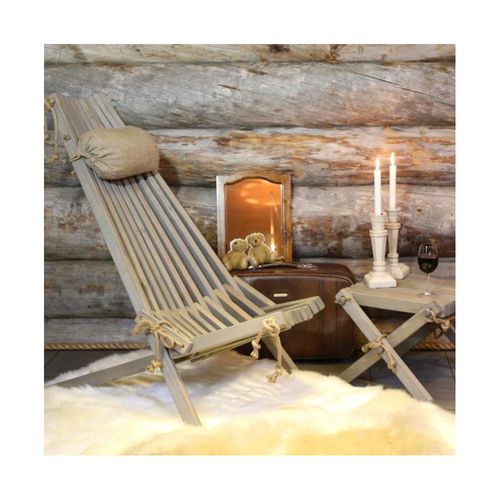 Chilienne En Bois Ecochair Pin Gris