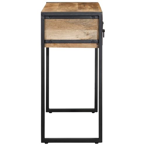 Table Console - Table D'entrée 100x35x75 Cm Bois De Manguier Massif Brut