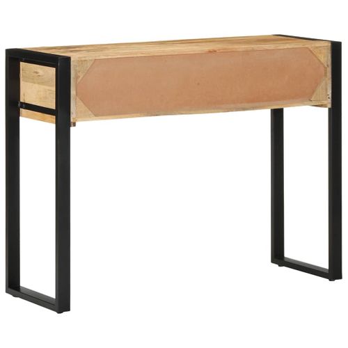 Table Console - Table D'entrée 100x35x75 Cm Bois De Manguier Massif Brut