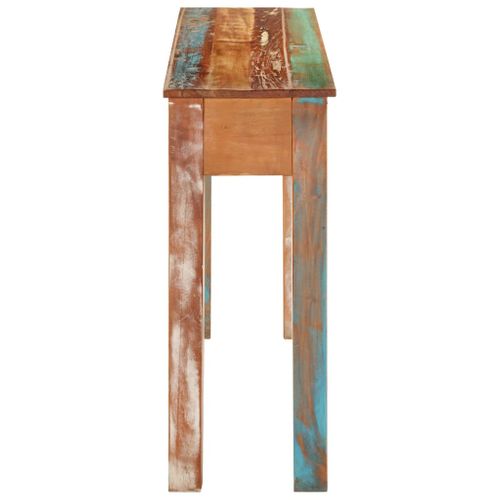 Table Console - Table D'entrée 110x30x75 Cm Bois Massif De Récupération