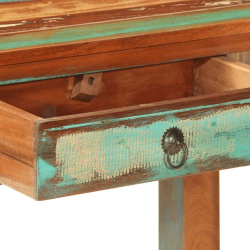 Table Console - Table D'entrée 110x30x75 Cm Bois Massif De Récupération