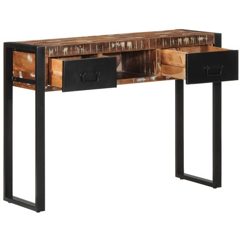 Table Console - Table D'entrée Multicolore 100x35x75 Cm Bois Massif Récupération