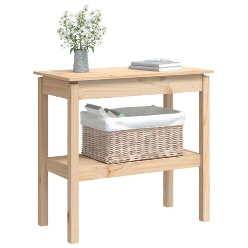 Table Console - Table D'entrée 80x40x75 Cm Bois Massif De Pin