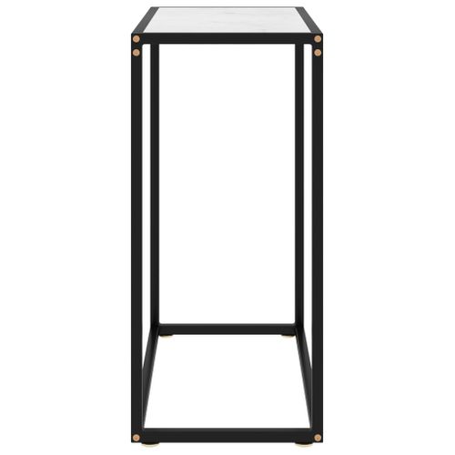 Table Console - Table D'entrée Blanc 60x35x75 Cm Verre Trempé
