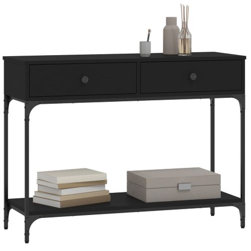Table Console - Table D'entrée Noir 100x34,5x75 Cm Bois D'ingénierie
