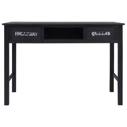 Table Console - Table D'entrée Noir 110x45x76 Cm Bois