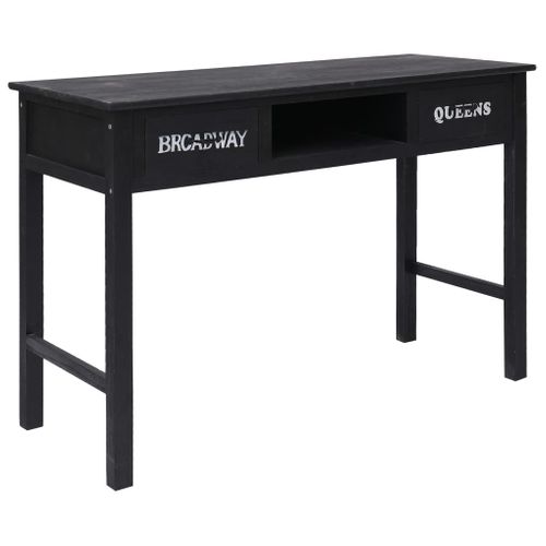 Table Console - Table D'entrée Noir 110x45x76 Cm Bois