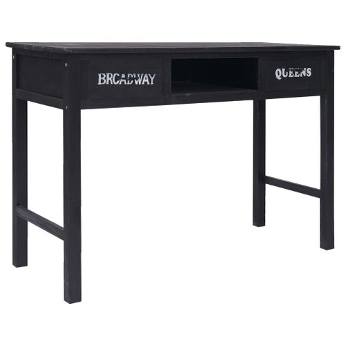 Table Console - Table D'entrée Noir 110x45x76 Cm Bois