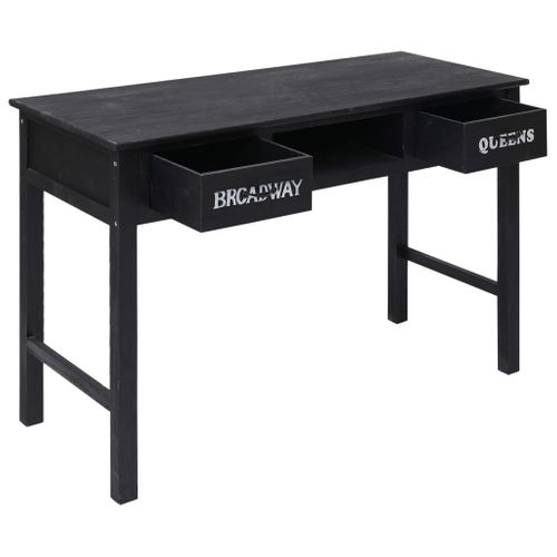 Table Console - Table D'entrée Noir 110x45x76 Cm Bois
