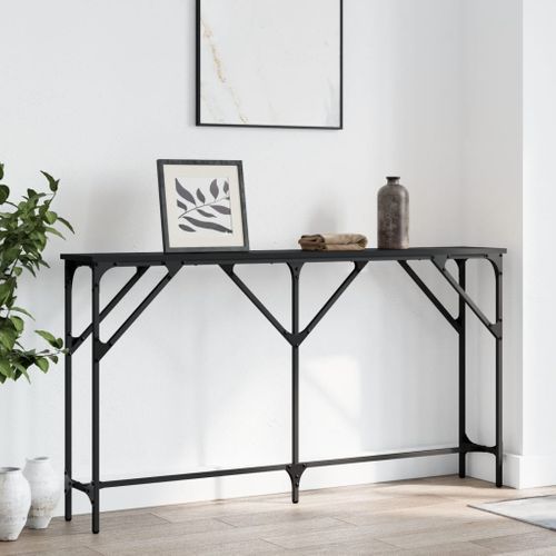 Table Console - Table D'entrée Noir 140x23x75 Cm Bois D'ingénierie