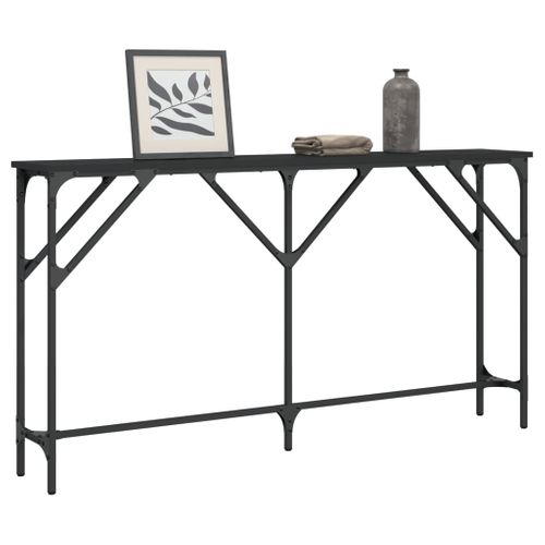 Table Console - Table D'entrée Noir 140x23x75 Cm Bois D'ingénierie