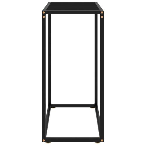 Table Console - Table D'entrée Noir 60x35x75 Cm Verre Trempé