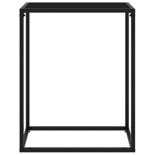 Table Console - Table D'entrée Noir 60x35x75 Cm Verre Trempé