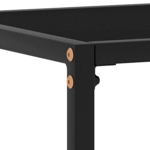 Table Console - Table D'entrée Noir 60x35x75 Cm Verre Trempé