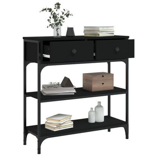Table Console - Table D'entrée Noir 72,5x25x75 Cm Bois D'ingénierie
