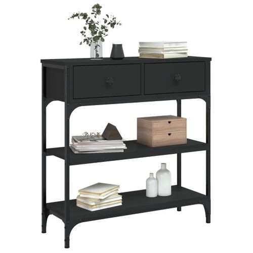 Table Console - Table D'entrée Noir 72,5x25x75 Cm Bois D'ingénierie
