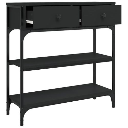Table Console - Table D'entrée Noir 72,5x25x75 Cm Bois D'ingénierie