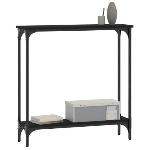 Table Console - Table D'entrée Noir 75x22,5x75 Cm Bois D'ingénierie
