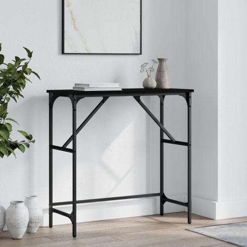Table Console - Table D'entrée Noir 75x32x75 Cm Bois D'ingénierie