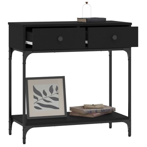Table Console - Table D'entrée Noir 75x34,5x75 Cm Bois D'ingénierie