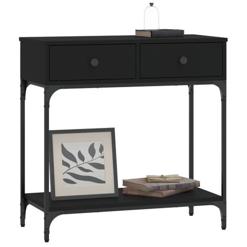 Table Console - Table D'entrée Noir 75x34,5x75 Cm Bois D'ingénierie