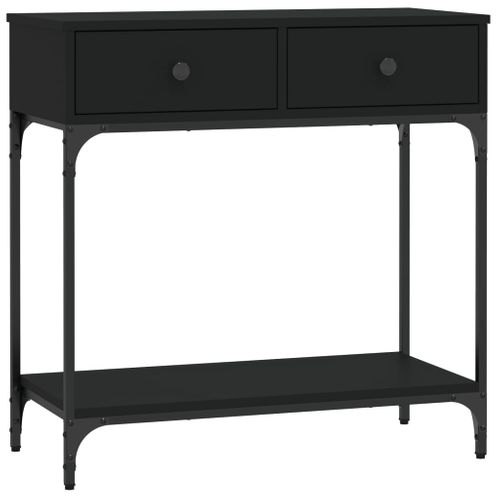 Table Console - Table D'entrée Noir 75x34,5x75 Cm Bois D'ingénierie