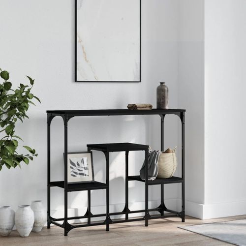 Table Console - Table D'entrée Noir 89,5x28x76 Cm Bois D'ingénierie