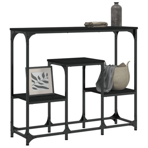 Table Console - Table D'entrée Noir 89,5x28x76 Cm Bois D'ingénierie