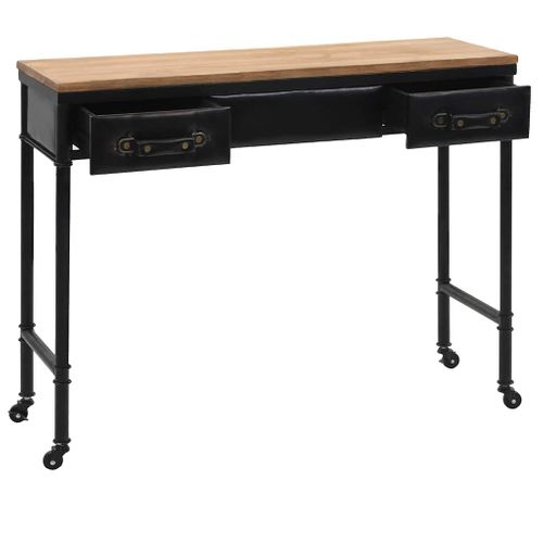 Table Console - Table D'entrée Mdf Et Bois De Sapin 100 X 33,5 X 80 Cm