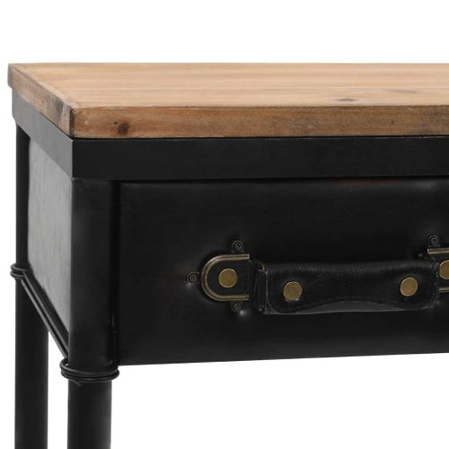 Table Console - Table D'entrée Mdf Et Bois De Sapin 100 X 33,5 X 80 Cm