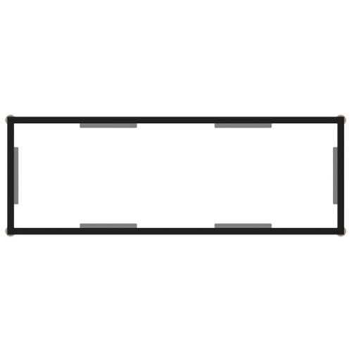 Table Console - Table D'entrée Transparent 100x35x75 Cm Verre Trempé