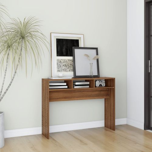 Table Console - Table D'entrée Chêne Marron 105x30x80 Cm Bois D'ingénierie