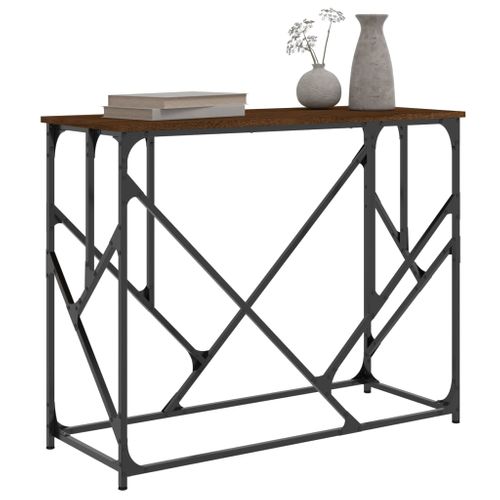 Table Console - Table D'entrée Chêne Marron 100x40x80 Cm Bois D'ingénierie