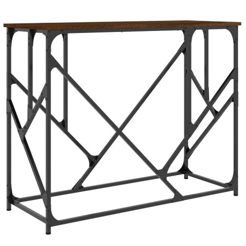 Table Console - Table D'entrée Chêne Marron 100x40x80 Cm Bois D'ingénierie