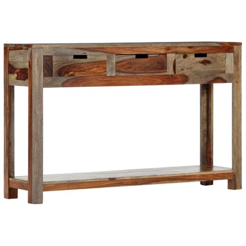 Table Console - Table D'entrée Avec 3 Tiroirs 120x30x75 Cm Bois Massif