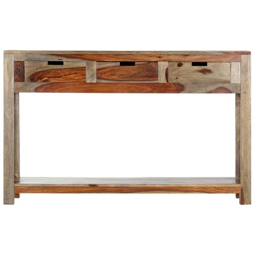 Table Console - Table D'entrée Avec 3 Tiroirs 120x30x75 Cm Bois Massif