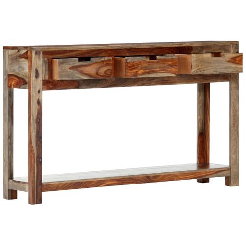 Table Console - Table D'entrée Avec 3 Tiroirs 120x30x75 Cm Bois Massif