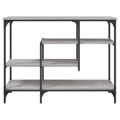Table Console - Table D'entrée Avec Étagères Sonoma Gris 100x35x75 Cm