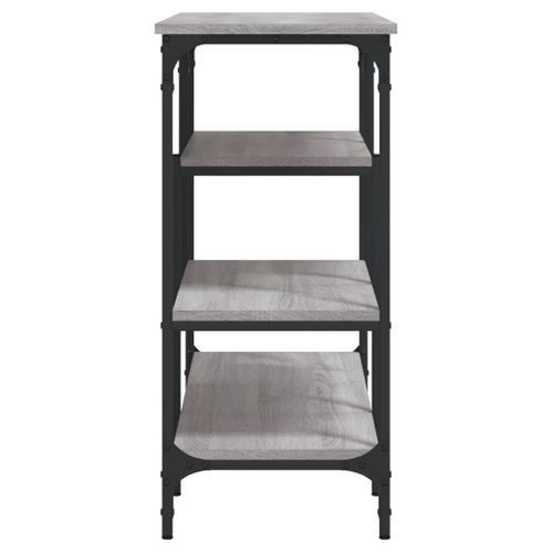 Table Console - Table D'entrée Avec Étagères Sonoma Gris 100x35x75 Cm