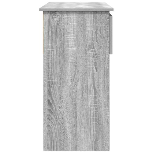 Table Console - Table D'entrée Avec Tiroirs Sonoma Gris 85,5x38,5x74,5 Cm