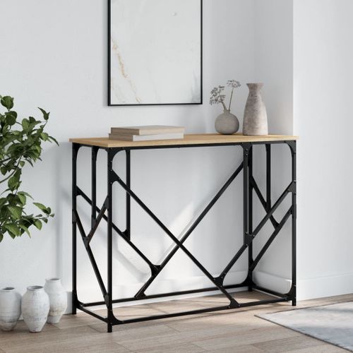 Table Console - Table D'entrée Chêne Sonoma 100x40x80 Cm Bois D'ingénierie