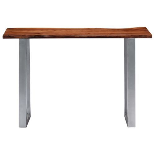 Table Console - Table D'entrée 115x35x76 Cm Bois D'acacia Massif Et Fer