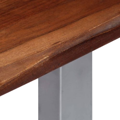 Table Console - Table D'entrée 115x35x76 Cm Bois D'acacia Massif Et Fer