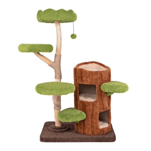 Arbre à Chat à Plusieurs Niveaux Tour Pour Chat à 2 Etages Poteaux à Gratter En Sisal Perchoir