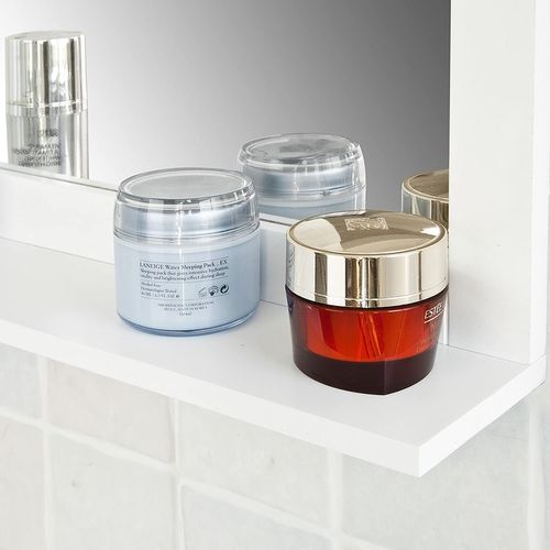 Miroir Mural Meuble Salle De Bain Avec 1 Étage Plateau L40xp10xh49cm, Frg129-w