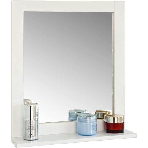 Miroir Mural Meuble Salle De Bain Avec 1 Étage Plateau L40xp10xh49cm, Frg129-w