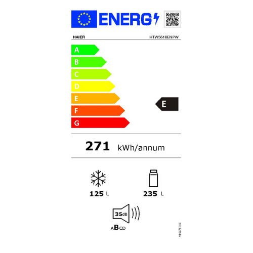 Réfrigérateur Combiné Inversé 360l Froid ventilé - Htw5618enpw