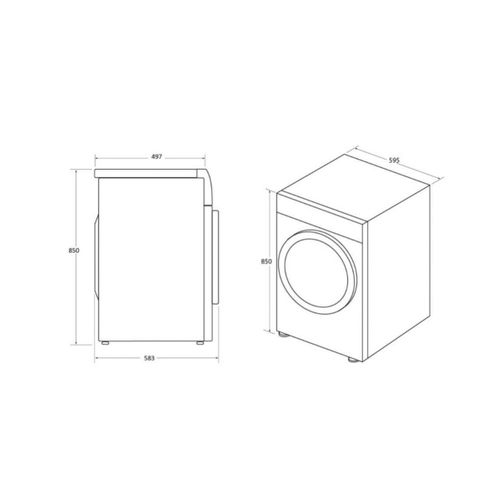 Lave Linge Hublot 10 kg 1400 trs/mn Gris - I Pro Series 5 Hw100 B14959s8u1f