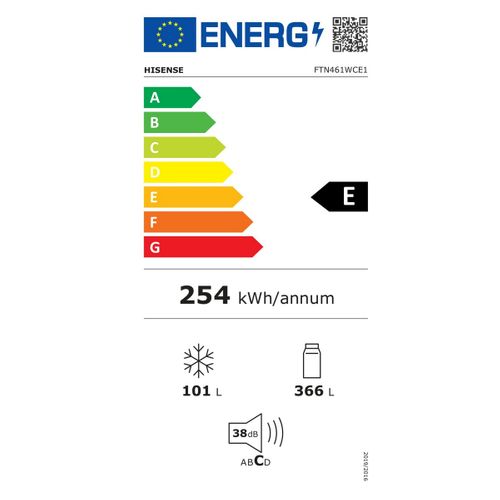 Réfrigérateur 2 Portes 467l Froid ventilé - Ftn461wce1