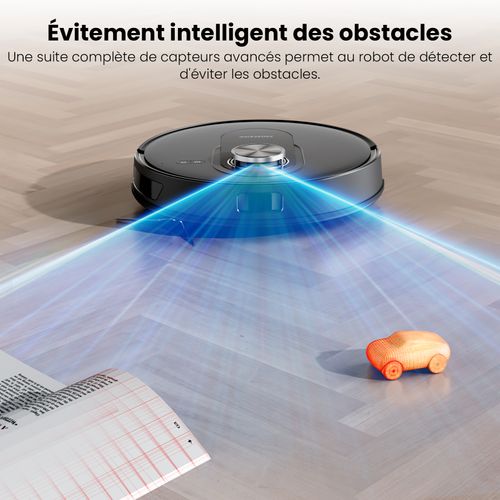 Q8 Aspirateur Robot Laveur 2 en 1, 6000pa, Navigation Lidar 360°, 200 Min d'autonomie